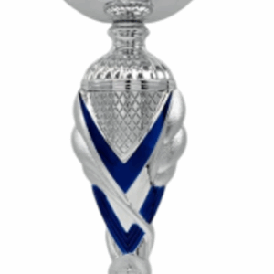 Silver-Blue Crest Economy Trophy