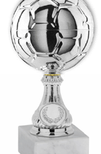 Silver Helix Soccer Trophy