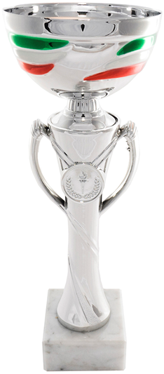 Silver-Tricolor Crest Economy Trophy